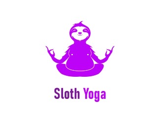 Projekt graficzny logo dla firmy online Sloth Yoga